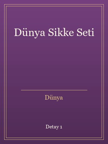 Dünya Sikke Seti kitap kapağı 2