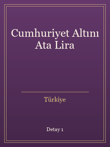 Cumhuriyet Altını Ata Lira (Ciltli) kitap kapağı 2