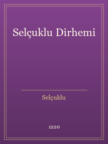 Selçuklu Dirhemi (Ciltli)