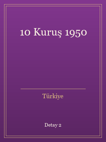 10 Kuruş 1950 (Temiz Nüsha) kitap kapağı 3
