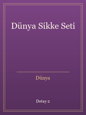 Dünya Sikke Seti (Temiz Nüsha) kitap kapağı 3