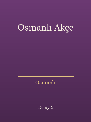 Osmanlı Akçe (Temiz Nüsha) kitap kapağı 3