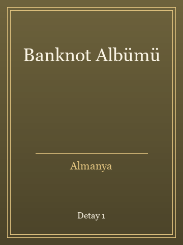 Banknot Albümü kitap kapağı 2