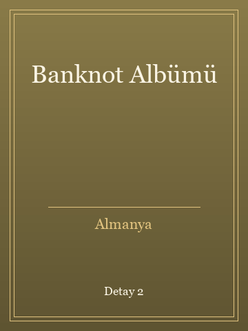 Banknot Albümü kitap kapağı 3