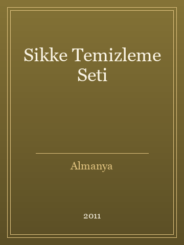 Sikke Temizleme Seti (Ciltli)