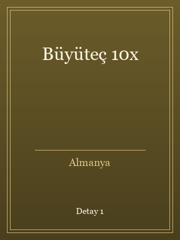 Büyüteç 10x (Karton Kapak) kitap kapağı 2