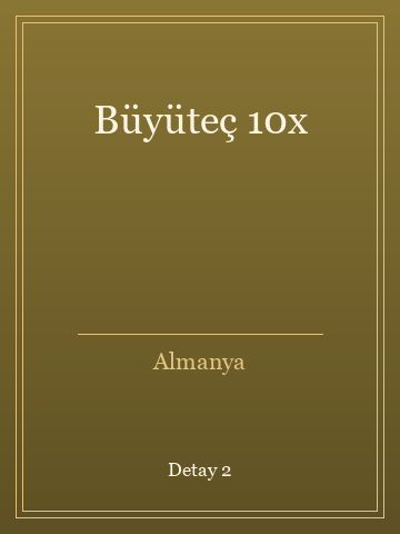 Büyüteç 10x (Karton Kapak) kitap kapağı 3