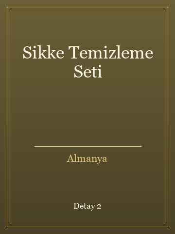 Sikke Temizleme Seti (Karton Kapak) kitap kapağı 3