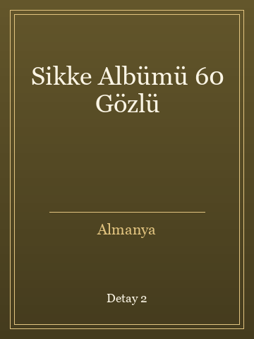 Sikke Albümü 60 Gözlü (İlk Baskılardan) kitap kapağı 3