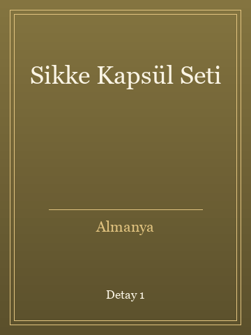 Sikke Kapsül Seti (Yeni Baskı) kitap kapağı 2
