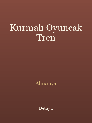 Kurmalı Oyuncak Tren kitap kapağı 2