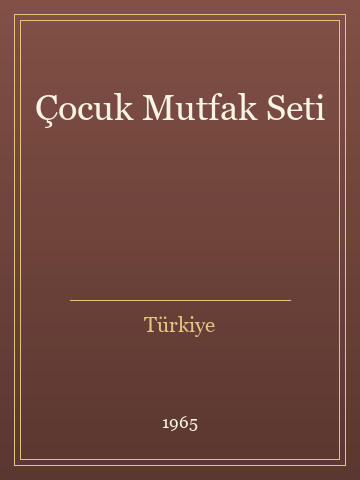 Çocuk Mutfak Seti