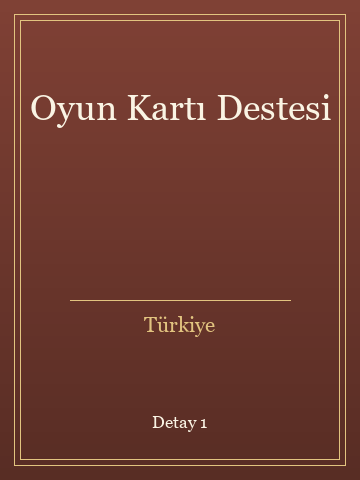 Oyun Kartı Destesi (Ciltli) kitap kapağı 2