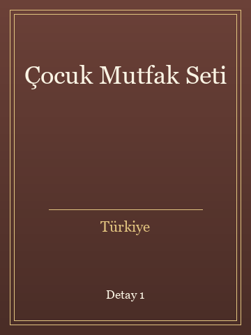 Çocuk Mutfak Seti (Karton Kapak) kitap kapağı 2
