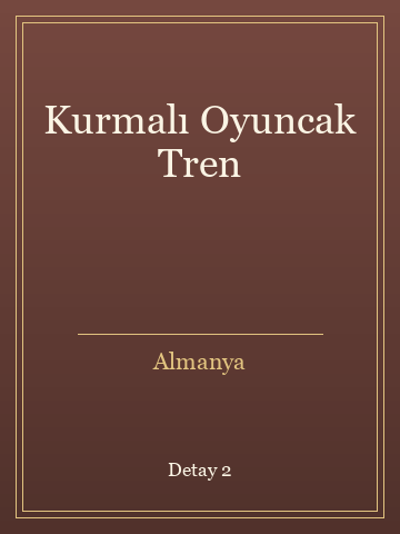 Kurmalı Oyuncak Tren (İlk Baskılardan) kitap kapağı 3