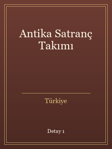 Antika Satranç Takımı (Temiz Nüsha) kitap kapağı 2