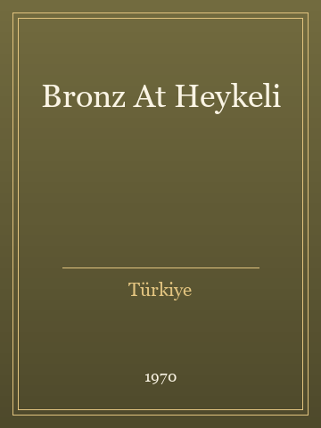 Bronz At Heykeli