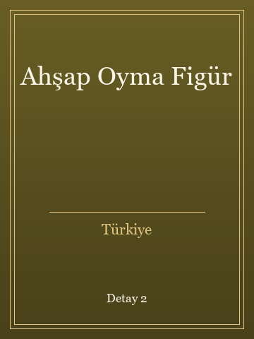 Ahşap Oyma Figür kitap kapağı 3