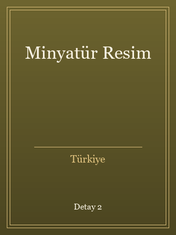 Minyatür Resim (Ciltli) kitap kapağı 3
