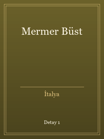 Mermer Büst (Karton Kapak) kitap kapağı 2