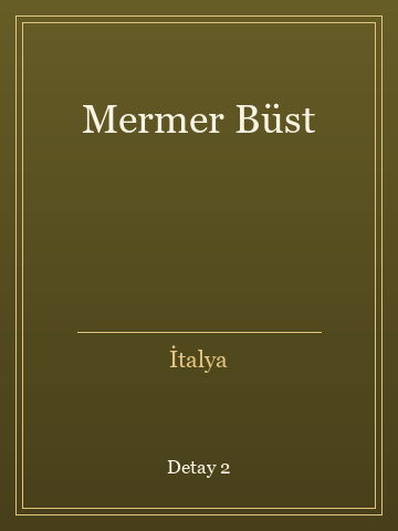 Mermer Büst (Karton Kapak) kitap kapağı 3