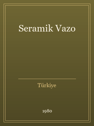 Seramik Vazo (Karton Kapak)