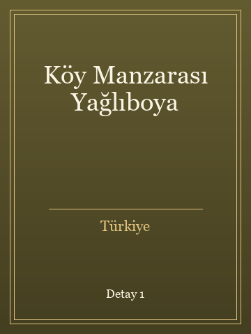 Köy Manzarası Yağlıboya (Karton Kapak) kitap kapağı 2