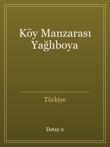 Köy Manzarası Yağlıboya (İlk Baskılardan) kitap kapağı 3