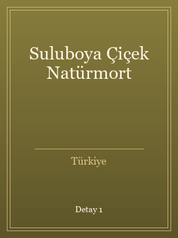 Suluboya Çiçek Natürmort (Temiz Nüsha) kitap kapağı 2