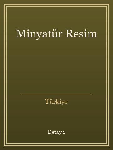 Minyatür Resim (Temiz Nüsha) kitap kapağı 2