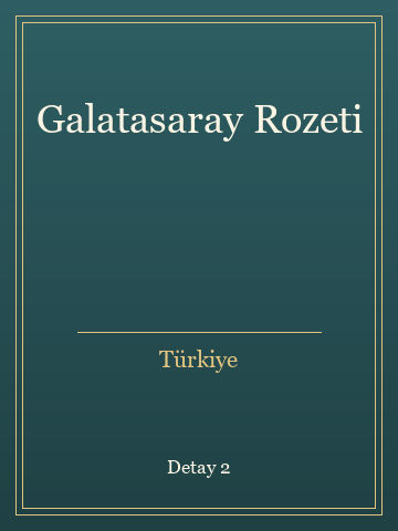 Galatasaray Rozeti kitap kapağı 3