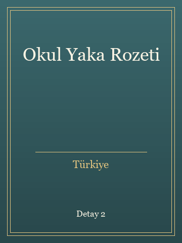 Okul Yaka Rozeti kitap kapağı 3
