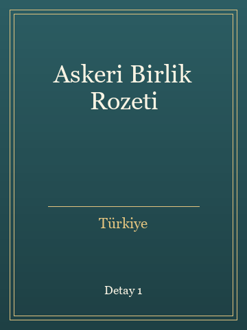 Askeri Birlik Rozeti kitap kapağı 2
