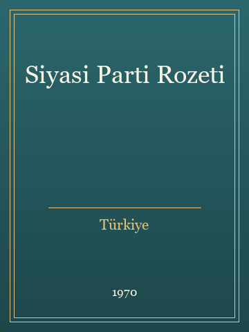 Siyasi Parti Rozeti (Ciltli)