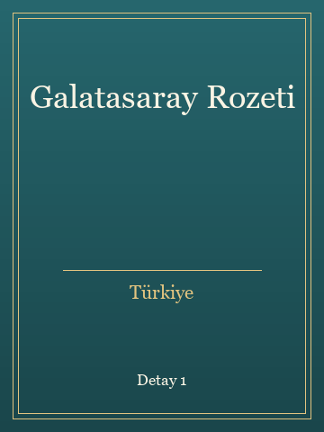 Galatasaray Rozeti (Karton Kapak) kitap kapağı 2