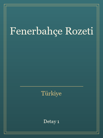 Fenerbahçe Rozeti (Karton Kapak) kitap kapağı 2