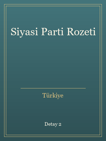 Siyasi Parti Rozeti (İlk Baskılardan) kitap kapağı 3