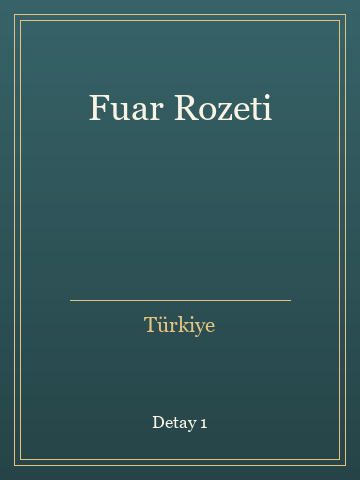 Fuar Rozeti (Temiz Nüsha) kitap kapağı 2