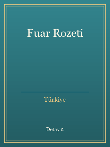 Fuar Rozeti (Temiz Nüsha) kitap kapağı 3