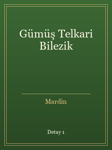 Gümüş Telkari Bilezik kitap kapağı 2