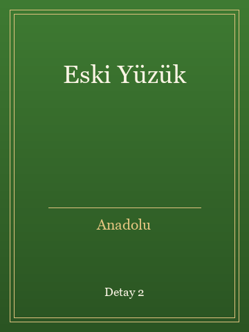 Eski Yüzük kitap kapağı 3