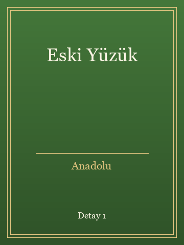 Eski Yüzük (Karton Kapak) kitap kapağı 2