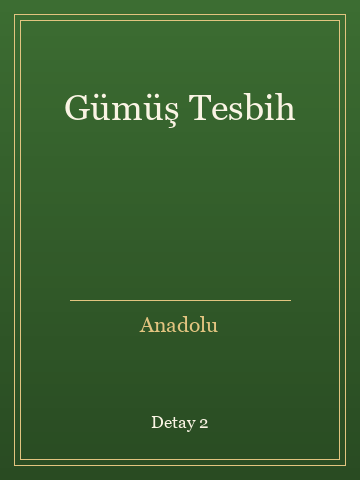 Gümüş Tesbih (İlk Baskılardan) kitap kapağı 3