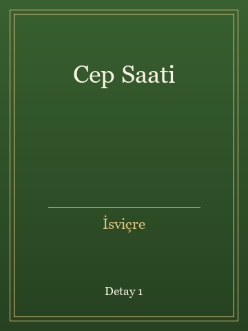Cep Saati (İlk Baskılardan) kitap kapağı 2