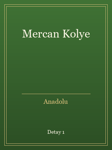Mercan Kolye (Temiz Nüsha) kitap kapağı 2