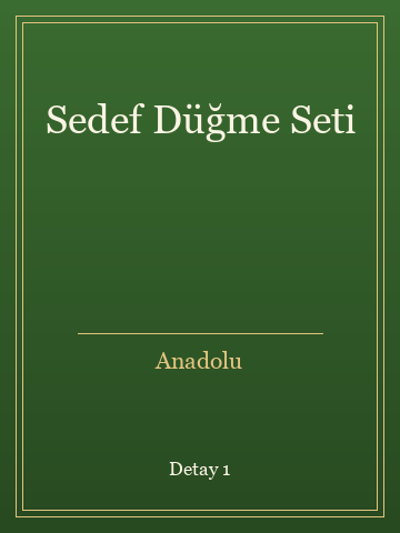 Sedef Düğme Seti (Temiz Nüsha) kitap kapağı 2