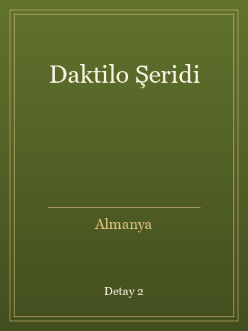 Daktilo Şeridi kitap kapağı 3