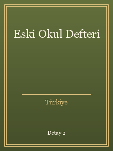 Eski Okul Defteri (Ciltli) kitap kapağı 3