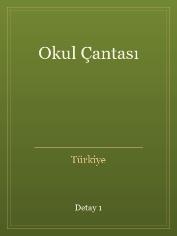 Okul Çantası (Ciltli) kitap kapağı 2