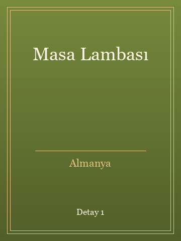 Masa Lambası (Ciltli) kitap kapağı 2